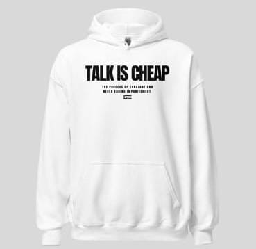 Talk is Cheap - Hoodie White